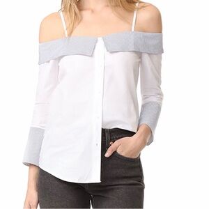 ENGLISH FACTORY off the shoulder white top